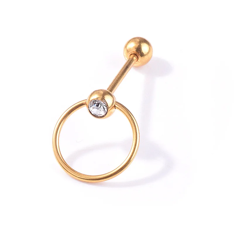 

6PCS Europe and United States Tongue Stud Suit Cross-Border Tongue Ring Allergic Amazon Love Human Geometric Tongue Decorations