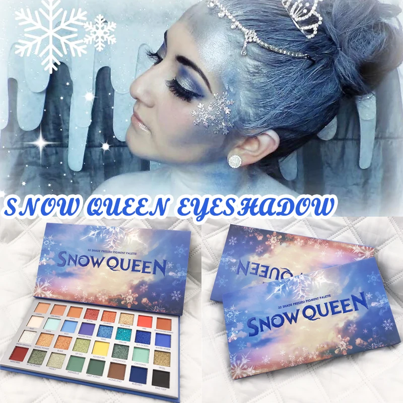 

Snow Queen Glitter Eyeshadow Makeup Pallete Matte Eye shadow Palette Shimmer and Shine Eyeshadow Powder Pigment Cosmetics