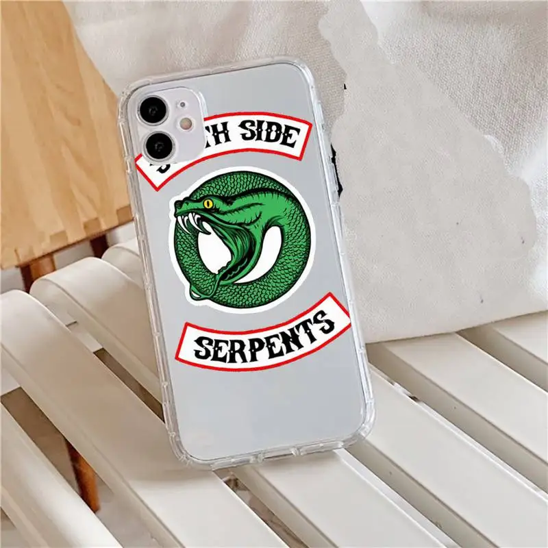 

American TV Riverdale Southside Serpents Phone Case Transparent for iPhone 11 12 mini pro XS MAX 8 7 6 6S Plus X 5S SE 2020 XR
