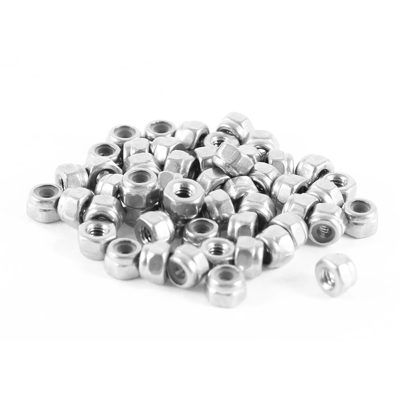 

50 pcs 304hc Stainless Steel Hardware Hex Locknut M2 A2-70