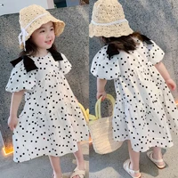 girls clothes toddler girl short sleeve dress casual dot dress 2021 fashion design children clothes princess dress summer wear