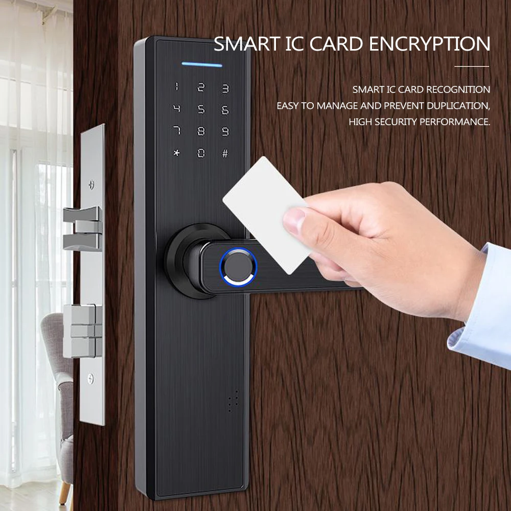 

Electronic WiFi APP Password Door Lock Intelligent Biometric Fingerprint Door Locks Digital Keyless Home Hotel Door Lock Hotels