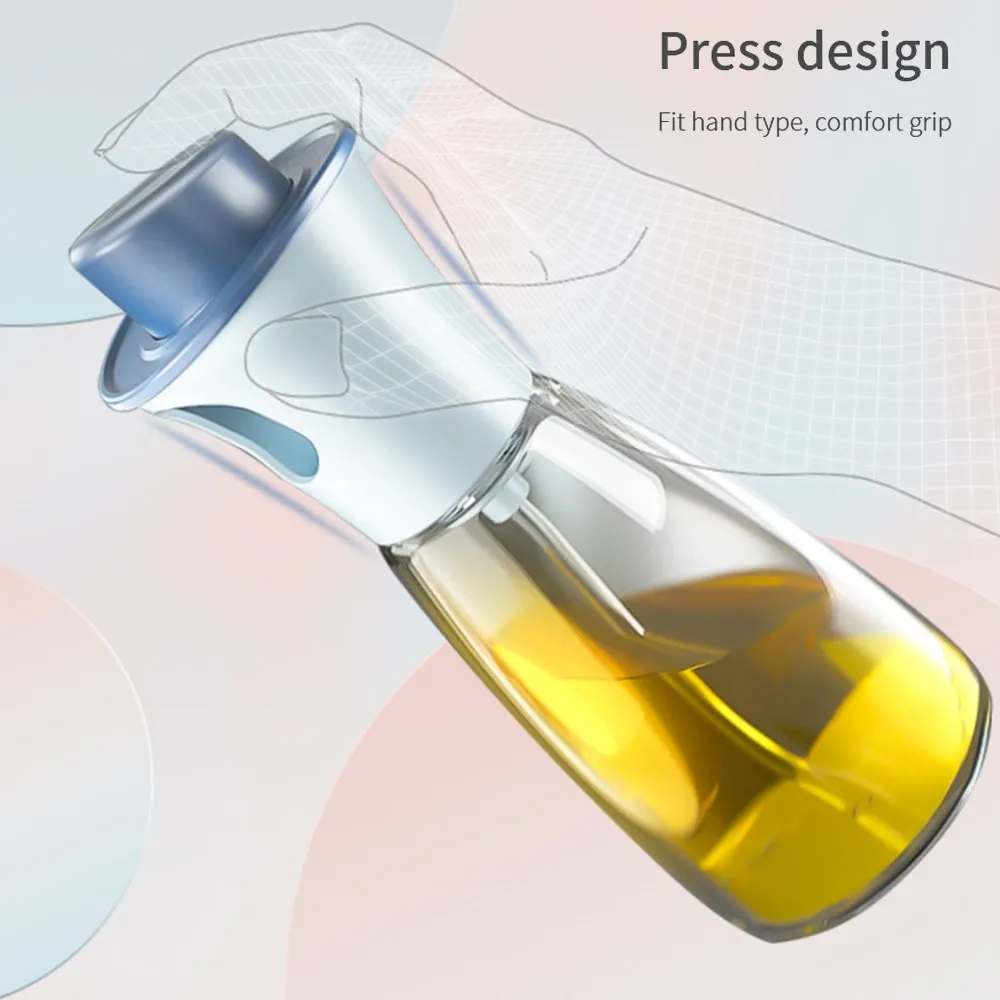 

180ml Kitchen Glass Olive Oil Sprayer Bottle Transparent Oil Pump Drip Press BBQ Atomized Spray Tank Kitchen Tool