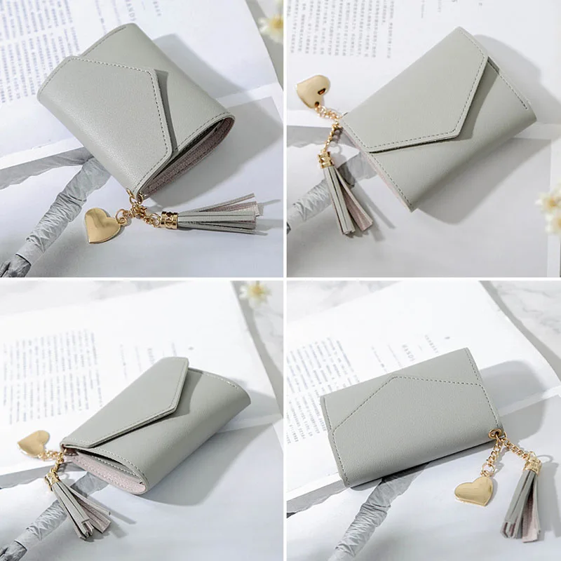 Женский короткий кошелек женский модный с кисточками женские Мини кошельки