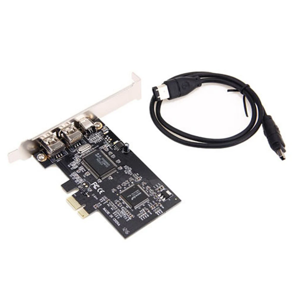 Для PCI-E Firewire 3 порта PCI Express внешний 1394A адаптер Расширительная карта контроллер
