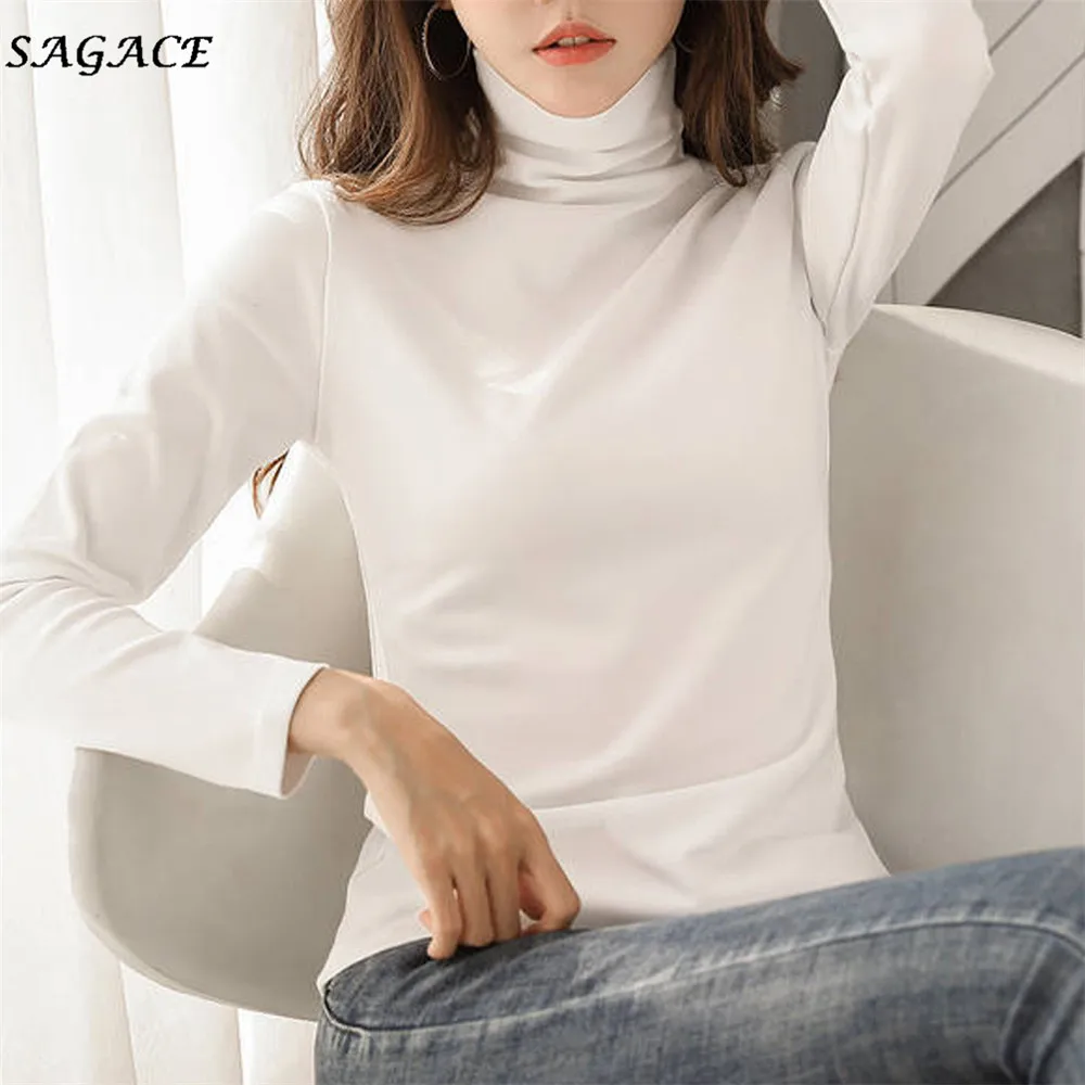 Sagace одежда кофты для женщин плюс размер длинный рукав льняная мешковатая блузка