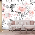 Пользовательские фото розовый цветок розы стены фон обои фрески для гостиной стены Бумага домашний самоклеющийся декор мебели