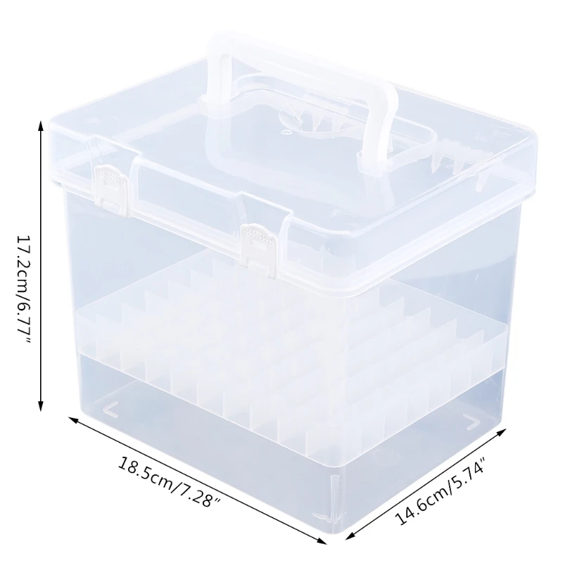 

80 Slot Plastic Carrying Marker Case Holder Storage Organizer Box for Paint Sketch Markers-Fits for Markers Pen from 15mm to 18m