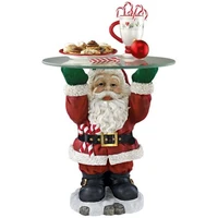resin santa claus christmas food snack stand snack serving stand cake display serving plates holiday party table decoration