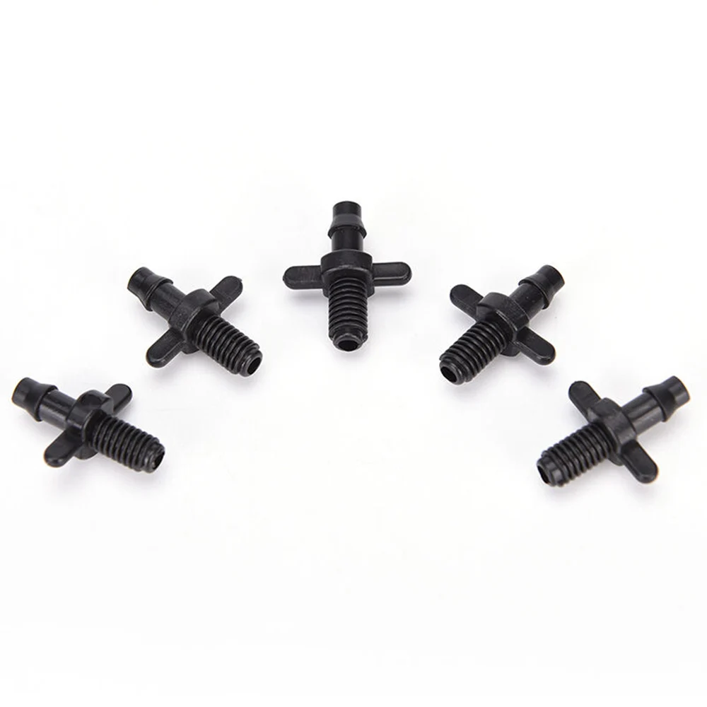 

100Pcs 6mm Splitter Adapter Irrigation Connectors For Barb Garden Irrigation 4/7mm Hose And Garden Irrigation Hoses Pvc Fittings