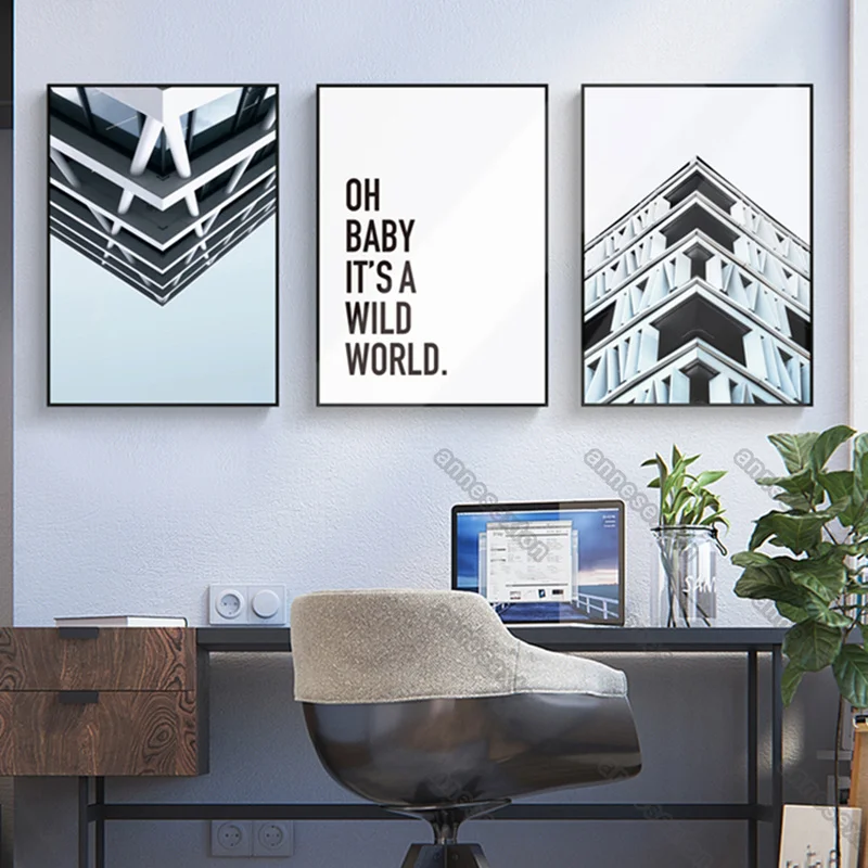 

Canvas Painting Poster Print City Buildings Photograph Quote Poster Oh Baby It's a Wild World Poster for Home Rooms Wall Decorat