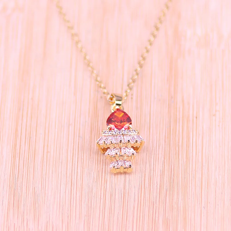 Risenj Акция 5 цветов красный циркон и Кристалл розовое золото ювелирные изделия для