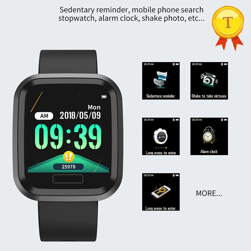 

Умные часы с поддержкой мужчин и женщин наручные часы с трекером монитор сердечного ритма для 1,3 дюймов ips высокая яркость цвет водонепрониц...