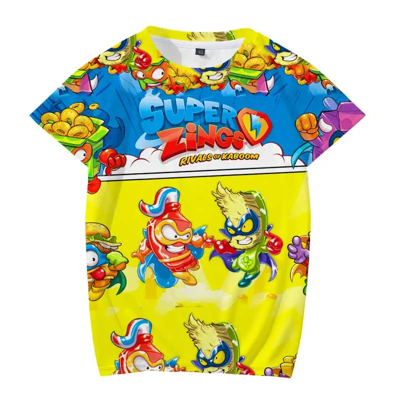 

Superzings T-shirt Children's Clothing Summer Short-Sleeved O-Neck T-shirts Super Zings T-shirt Male Baby Children's Casual Cart