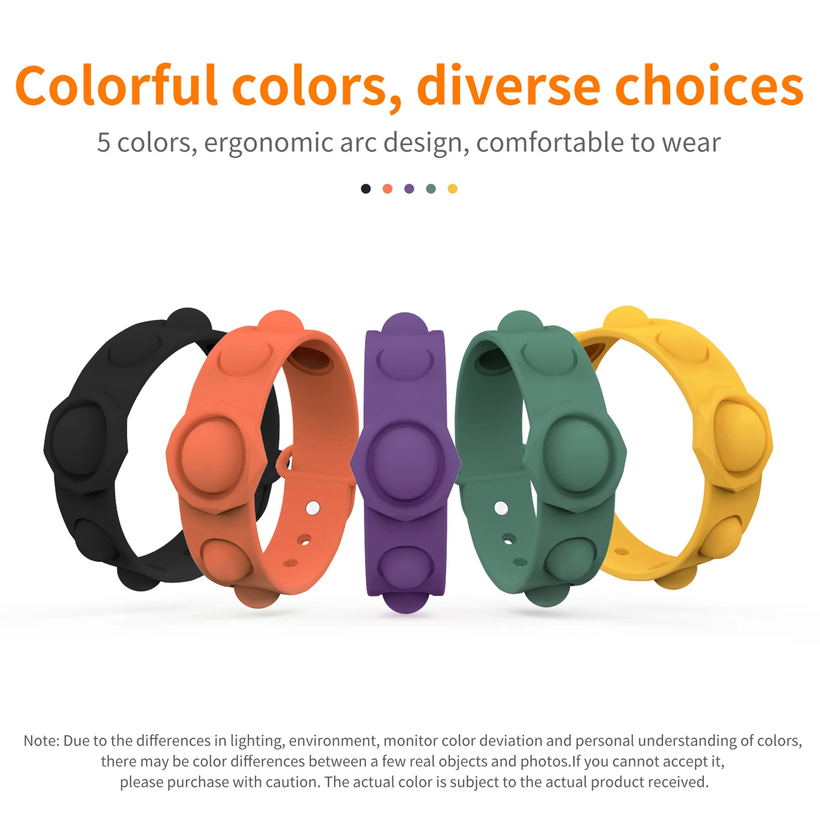 

Stress Relief Toy Press Decompression Toys Fid-get Pop Bubble Dimple Bracelet Toys Pops It Hand Fidget Toys Soft Silicone Band