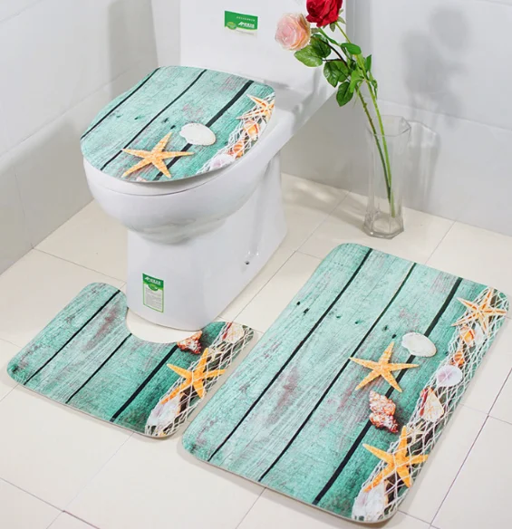 3 шт./компл. креативный домашний коврик для ванной комнаты печатное моющееся