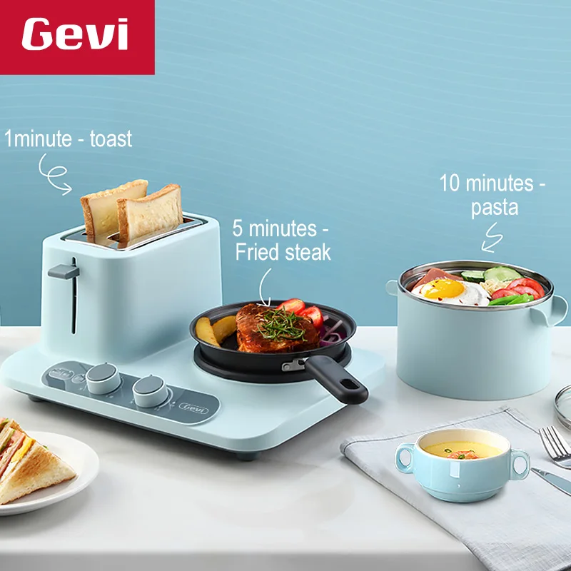 3 в 1 электрическая машина для завтрака многофункциональная хлеба мини сковорода