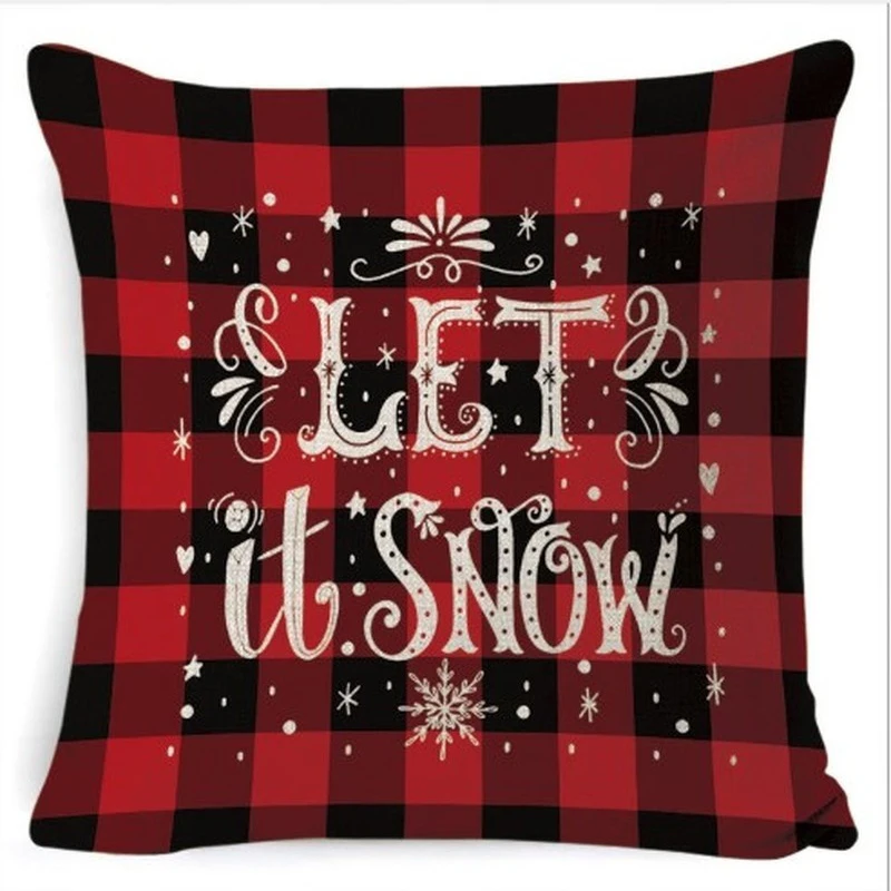 Christmas Decorations Pillow Covers Farmhouse Decor Throw Cases Retro Truck 18 x Inch Cushion Cover Drop Shipping | Дом и сад