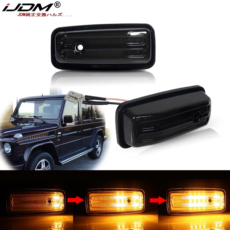 JDM динамический Ambe светодиодный боковой маркер для Mercedes-Benz G-Class W463 W461 G500 G550 G55 G63 G65