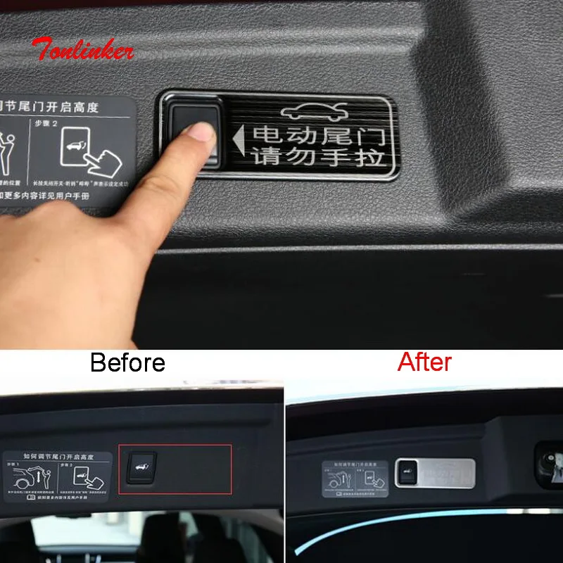 

Tonlinker интерьерная автомобильная электрическая наклейка на заднюю дверь для INFINITI QX50 2018-20 автомобильный Стайлинг 1 шт. наклейка на крышку из н...