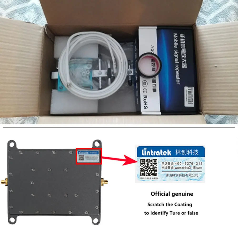 lintratek AWS Band 4 4G signal booster LTE 1700/2100MHz Cell phone amplifier B4 Cellular amplifier Gift wrapping Full kit