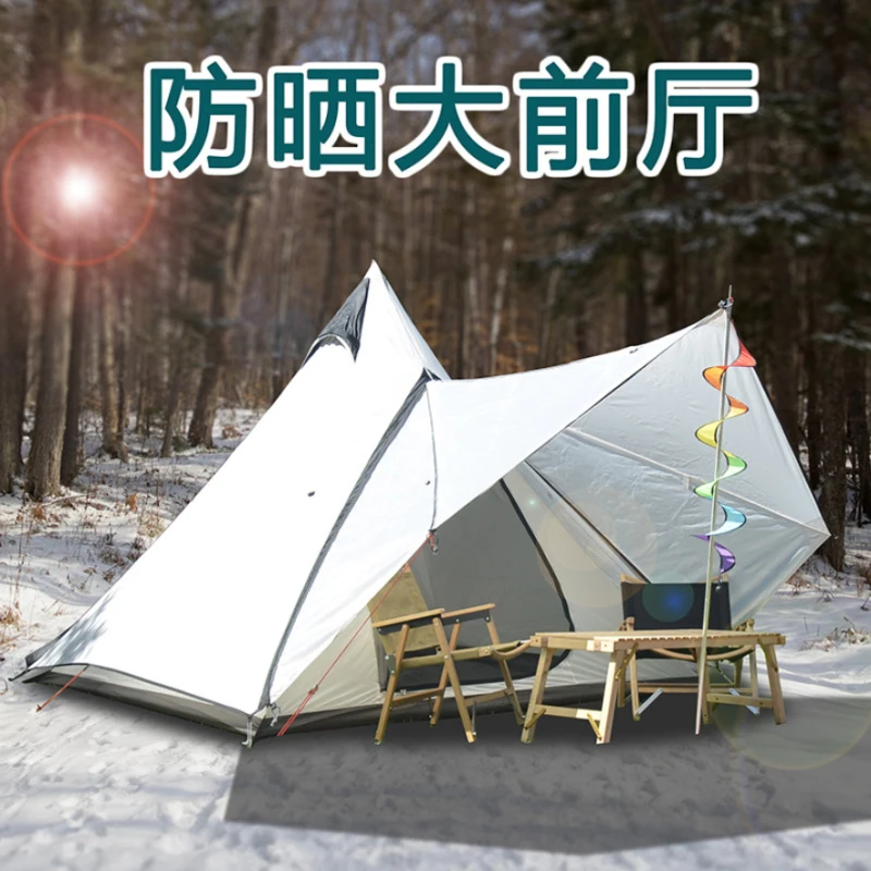 Günstig Top Grade Luxus Indische Jurte Zelt/Große Multiplayer Aluminium Pole Außen Camping Doppel Schicht Kuppel Zelt