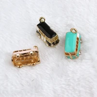 10 3d camper van miniature pendant enamel camper van diy jewelry findings charm with rhinestone volkswagen bus charm in bulk jk3