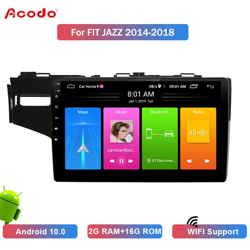 

Автомобильный радиоприемник ACODO 2 + 16 ГБ, 2din, Android, автомобильный мультимедийный плеер для Honda Fit 2014-2018, Автомобильная магнитола, стерео-навигац...