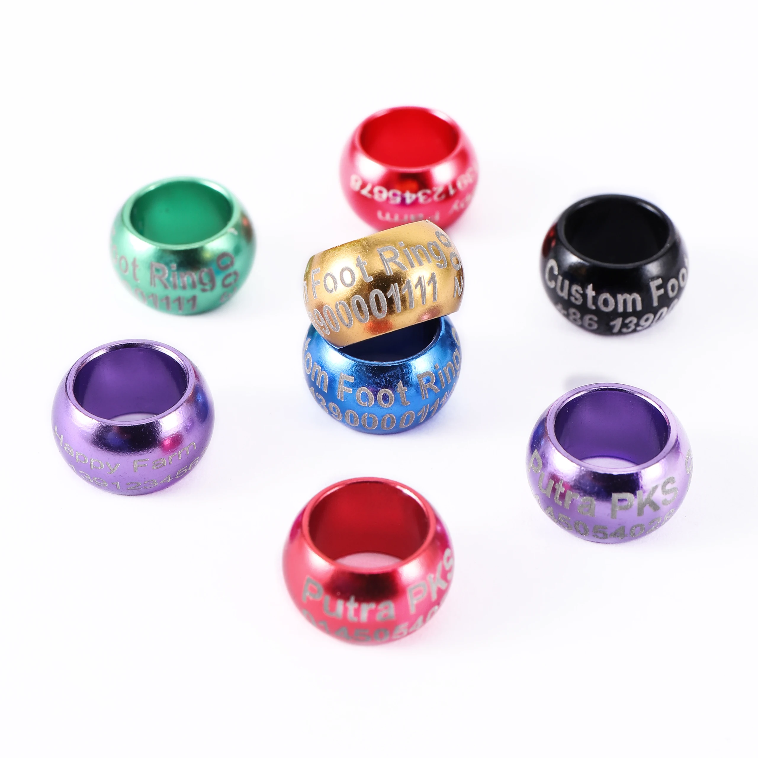 Изготовленный на заказ внутренний диаметр 8 мм/10 мм кольцо для ног птицы голубя