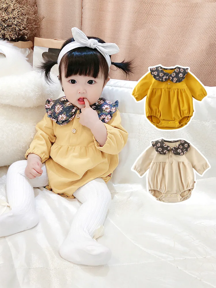 Одежда для малышей боди принцессы одежда Милая Детская осенняя новое корейское