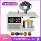 Новый домашний Масляный Пресс второго поколения с контролем температуры гидравлический Масляный Пресс из нержавеющей стали льняные семена оливковое ядро Масляный Пресс