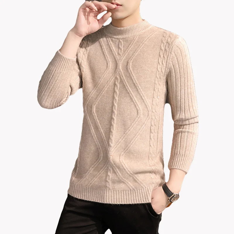 

New Men's Warm Sweater Fashion Casual Sweater Korean Men's Pullover