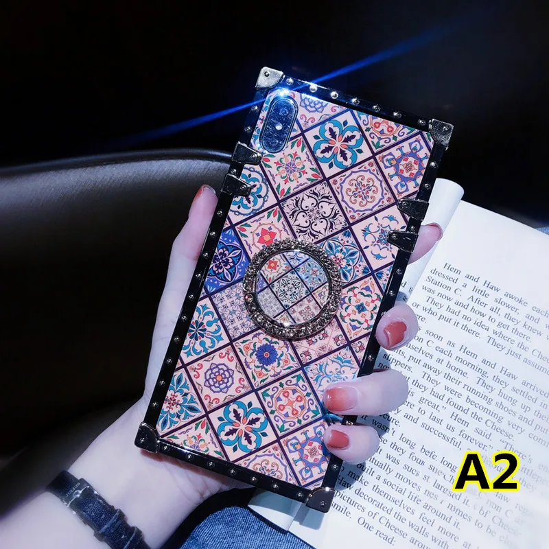 SYCASE роскошный blu ray квадратный чехол для телефона с кольцом для OPPO F11 Pro F7 F9 F3 чехол Национальный Стиль Чехол