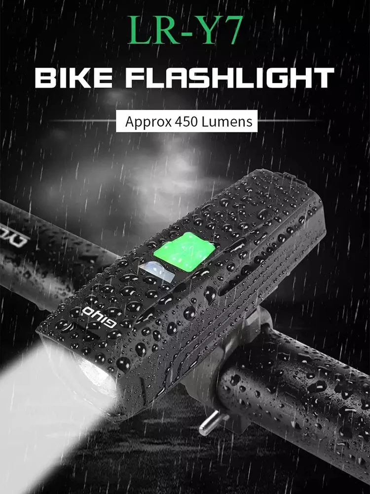 

USB Rechargeable Bike Light Ultra Bright Bicycle LED Headlight Flashlight Cycling Lamp Handlebar Front Light