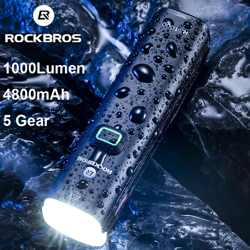 Фонарь велосипедный 1000 люмен 4800 мА · ч с USB-зарядкой | Спорт и развлечения