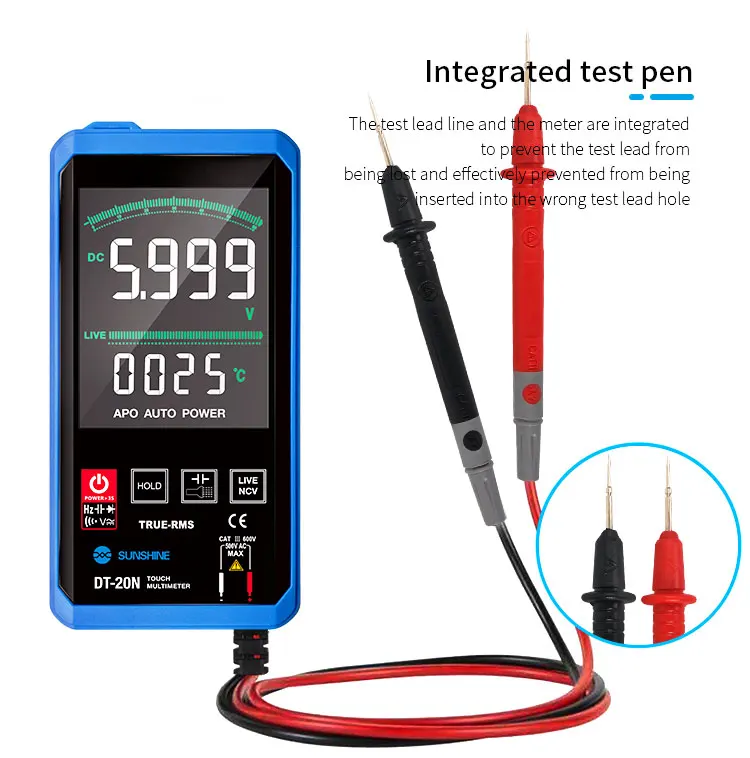 DT-20N сенсорный амперметр высокоточный интеллектуальный цифровой мультиметр