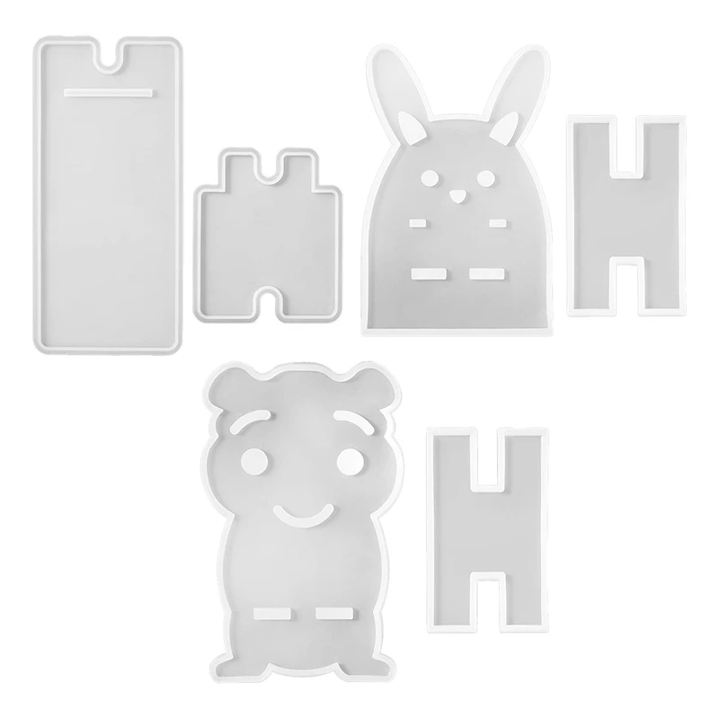 

3 Pcs Cellphone Stand Resin Moulds,Phone Holder Epoxy Mobile Phone Bracket Mould For DIY Crafts Making Table Home
