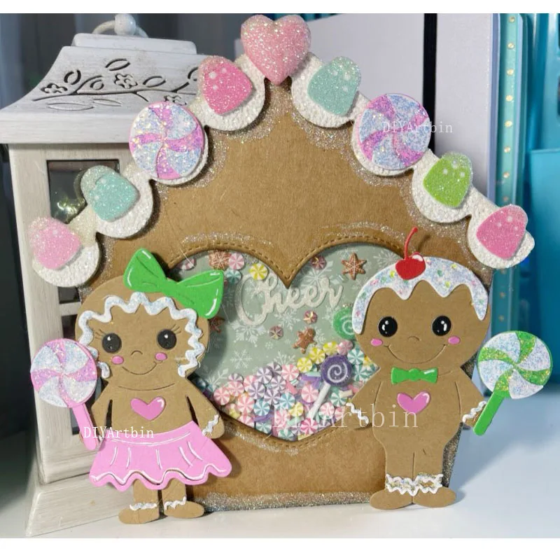 Gingerbread Girl And Boy New Design Christmas 2021 Metal Cutting Dies Layering Stencils For Card Making | Дом и сад