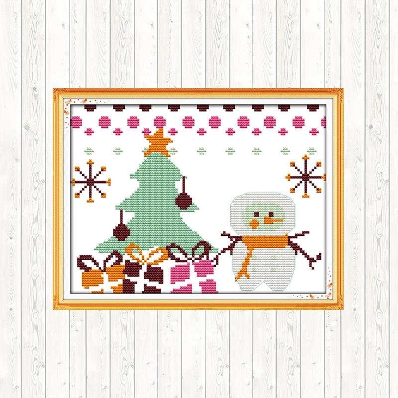 Счастливая семья рождественские наборы для вышивки крестиком рукоделие