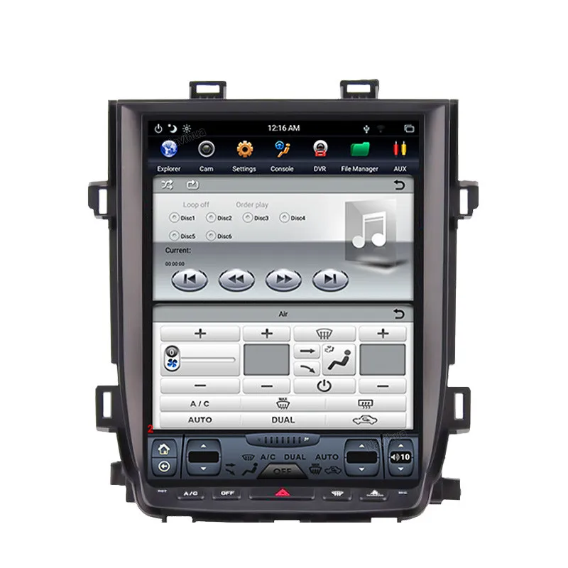 Chogath 12 1 дюймов Tesla Style с системой Android 7 RK PX3 2 + 32G style для TOYOTA Alphard 2007 2013|Автомагнитолы|
