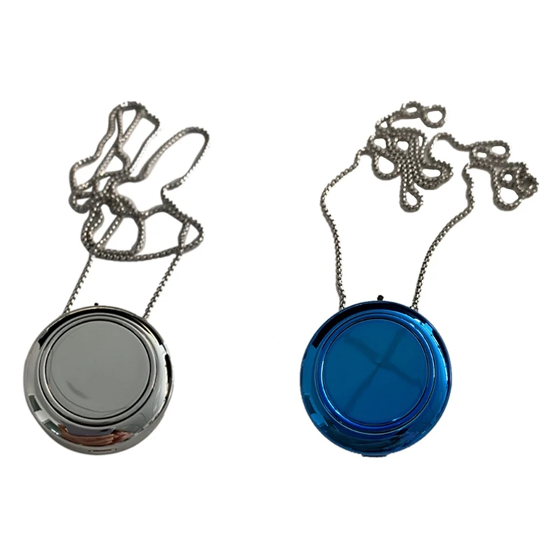 

2 предмета носимых Воздухоочистители USB Портативный личное ожерелье отрицательных ионов Воздухоочистители освежитель воздуха серебристый...