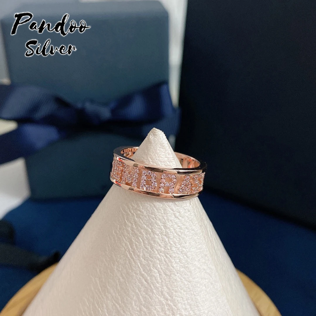 Fashion Charm Sterling Silver Copy 1:1 Replica Embrass Love Kiss Letter Ring Women Jewelry Gift With Logo | Украшения и