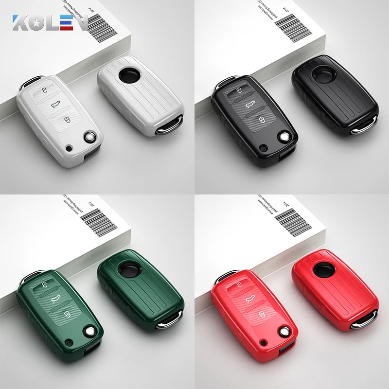 Мягкий ТПУ чехол для автомобильного ключа держатель Volkswagen VW Bora Golf Jetta Polo Tiguan Passat