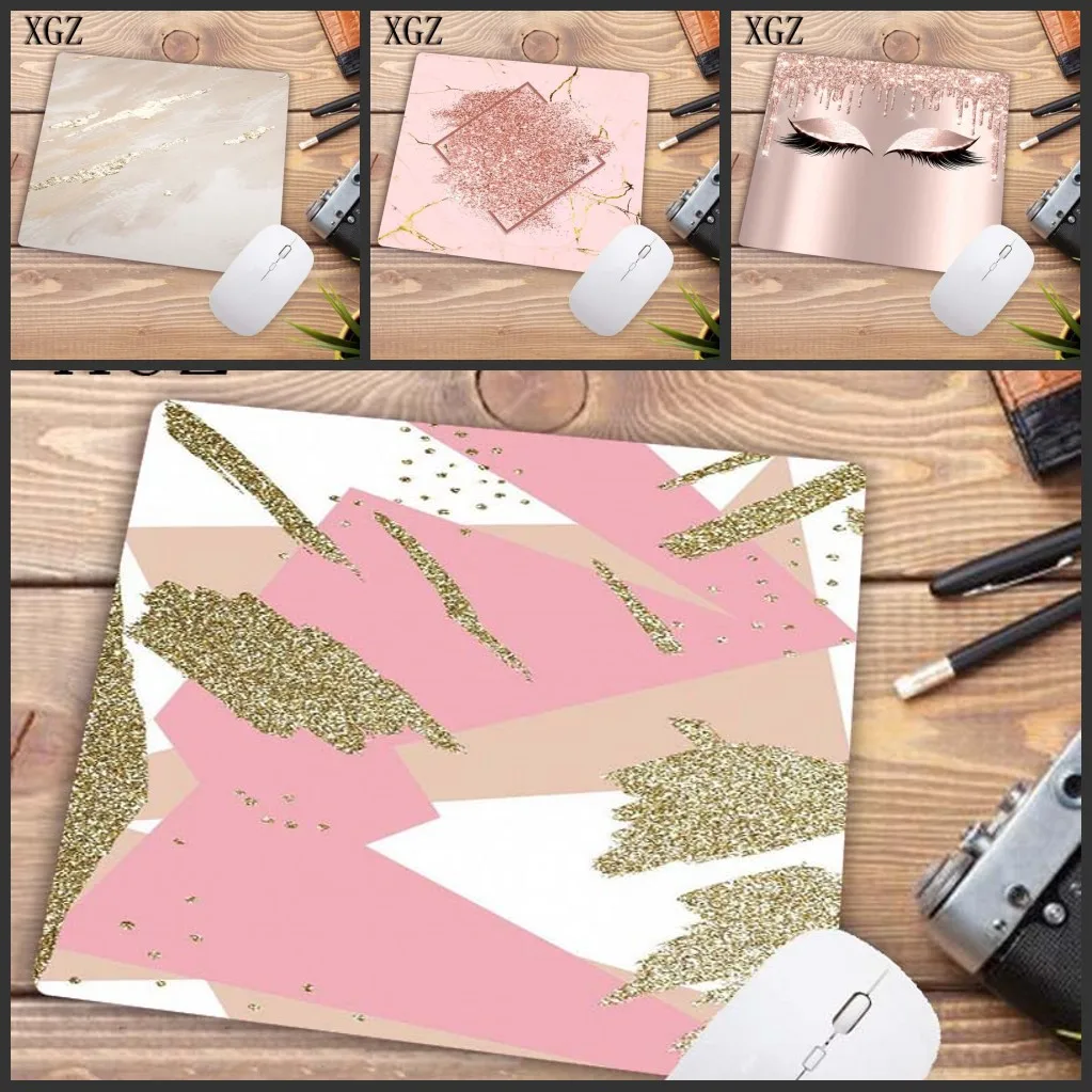 Коврик для мыши XGZ с белым и золотым мрамором 22 х18 см|Коврики мышей| |