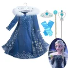 Платье принцессы Эльзы, с принтом Анны, Снежной Королевы
