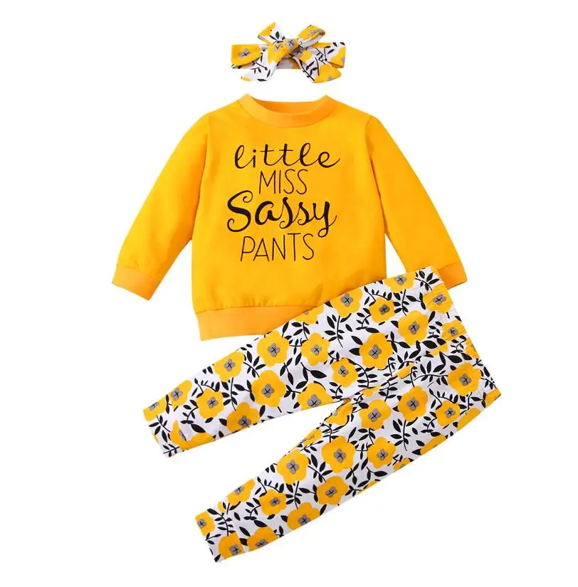 

Одежда для маленьких девочек, костюм, пуловер с длинным рукавом для маленьких девочек, футболка, Топы, длинные брюки с цветочным принтом, пов...