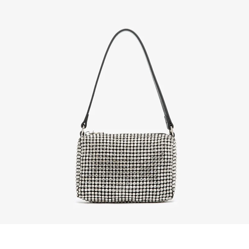 

Ladies Rhinestone Bag 2021 New Full Diamond Underarm Bag Shoulder Messenger Female Bags Luxury Brand Design Women Handbag