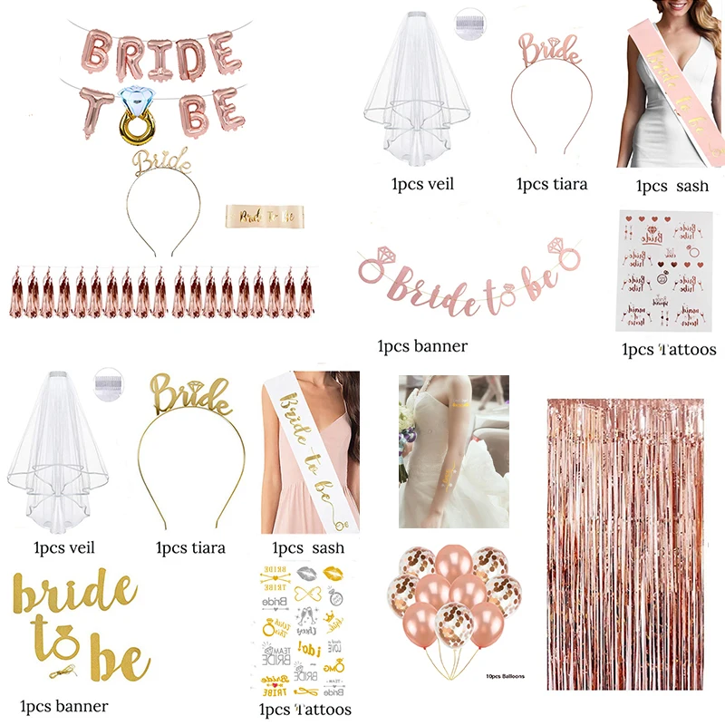 Девичник вечерние украшения для невесты повязка на голову пояс татуировки