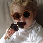 Солнцезащитные очки детские, в стиле ретро, Uv400, пляжные, с защитой от ультрафиолета, для маленьких девочек и мальчиков, с круглой оправой, для улицы, детские очки, аксессуары для детей