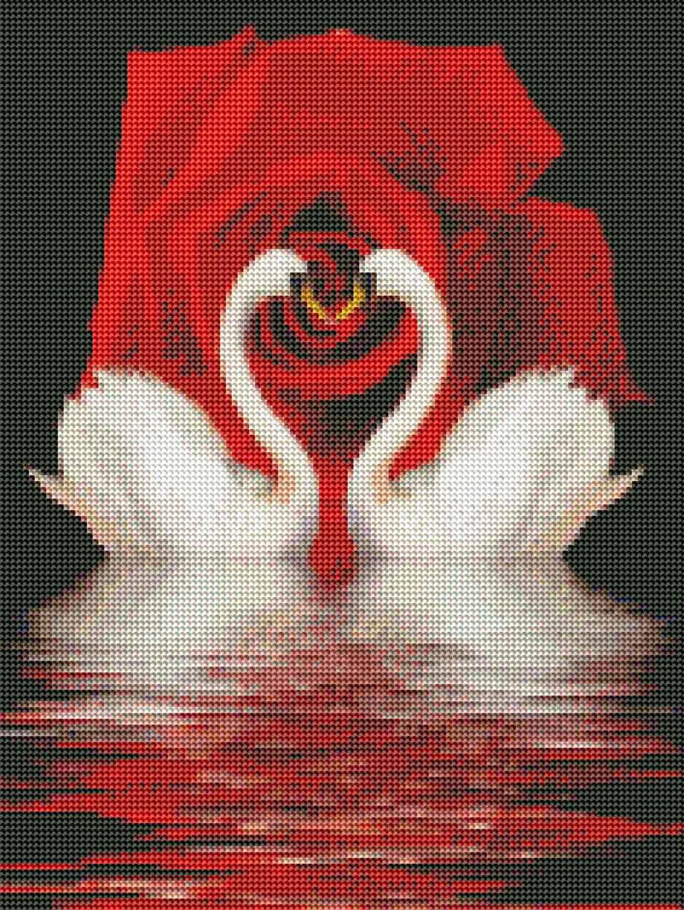 

5d DIY Diamond Painting Red Rose Swan Full Square Round Rhinestone Embroidery Craft Home Decoration Painting Craft Set